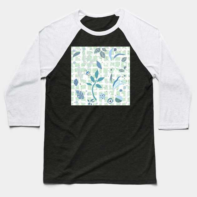 Floral Pattern Baseball T-Shirt by Countryside